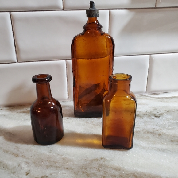 Vintage Other - SOLD⚜❤⚜VintageSOLD Amber Bottles